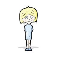 cartoon happy blond girl N24