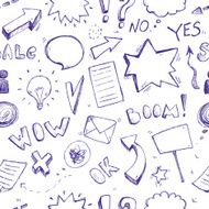 Vector hand drawn doodle pattern N3
