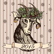 Symbol 2015 Hand sketch goat