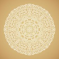 Round mandala kaleidoscopic ornamental background