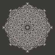 Round mandala kaleidoscopic lace ornament