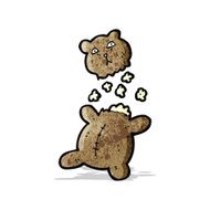 cartoon torn teddy bear N12