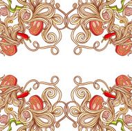 Italian pasta food background N7