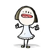 cartoon complainging doodle woman N4