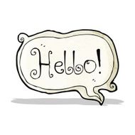 cartoon hello speech bubble