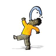 cartoon man spitting water N16