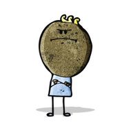 cartoon grumpy doodle man N4