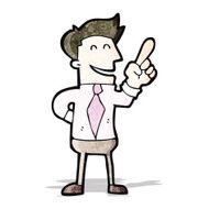 cartoon man with great idea N65