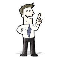 cartoon man with idea N251