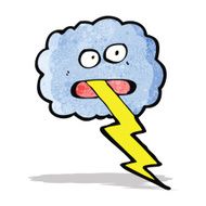 cartoon thunder cloud N4