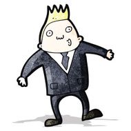 cartoon business man shrugging shoulders N4