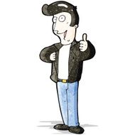 cartoon 1950's cool guy N2