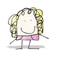 child's drawing of a happy woman N13
