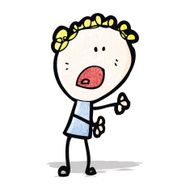 cartoon complaining doodle woman N9