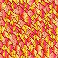Seamless pattern with gradient leaves