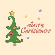 Vector Xmas Tree Merry Christmas N2