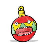 christmas bauble cartoon character N46