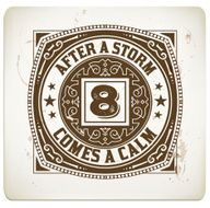 Retro stamp Coffee drops details Elements organized by layers
