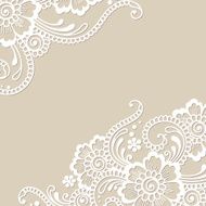 Flower vector ornament corner N9