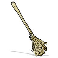 cartoon witch's broom N6