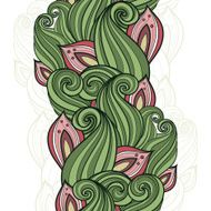 Seamless Floral Pattern (Vector) Hand Drawn Texture N130