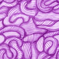 Watercolor seamless wave hand-drawn pattern