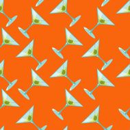 Martini seamless pattern