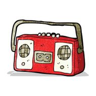 Radio Cassette Player Cartoon N13