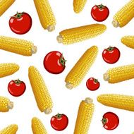 corn vector seamless pattern