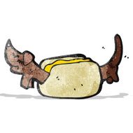 Cartoon Sausage Dog N3