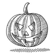 Halloween Pumpkin Drawing