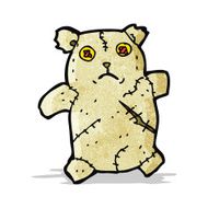 cartoon torn teddy bear N13