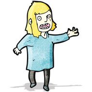 cartoon stressed woman N16