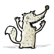 funny cartoon wolf N16