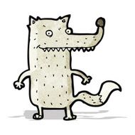 funny cartoon wolf N18