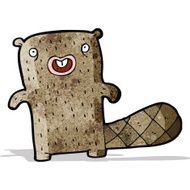 funny cartoon beaver N21
