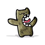 cartoon angry little bear N5