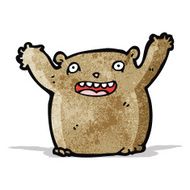 cartoon crazy happy bear N2