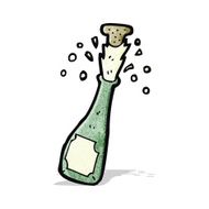 popping champagne cartoon N2
