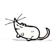 cartoon white mouse N43