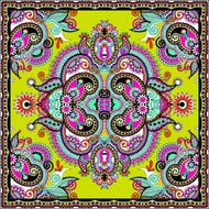 Traditional ornamental floral paisley bandanna N462