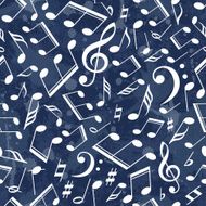 Vector musical pattern with notes