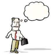 cartoon businessman in torn clothes N2