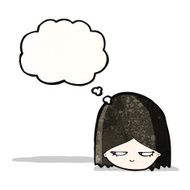 cartoon grumpy girl N4