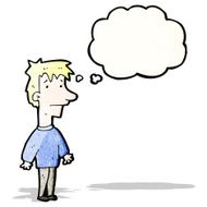 serious blond boy cartoon N2