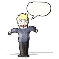 Cartoon Man Shrugging Shoulders N114