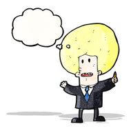 cartoon big hair businessman N2