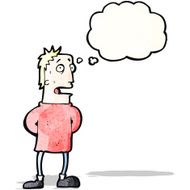 cartoon man with thought bubble N92