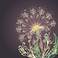 Colored Floral Background Hand Drawn Texture with Flowers N11