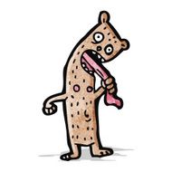 funny cartoon bear N107
